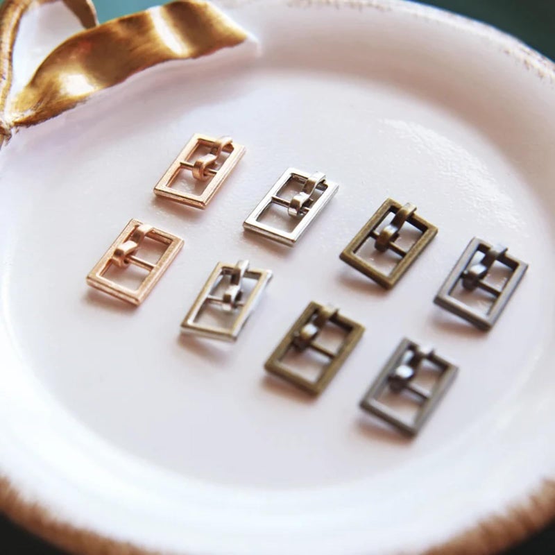 Peachcor 5mm / 0.2 inches (Inner Diameter) Tiny Rectangle Shape Metal Buckles, Doll Mini Buckles, in 4 colors, Perfect for Doll Clothes (5 PCS) - Image 4